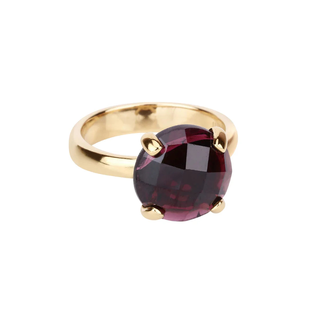 7.38 Ct Red Garnet Prong Silver Engagement Solitaire Ring