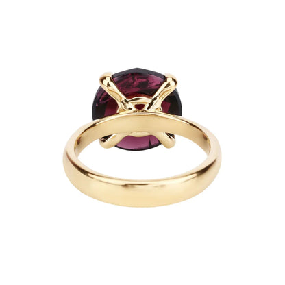 7.38 Ct Red Garnet Prong Silver Engagement Solitaire Ring