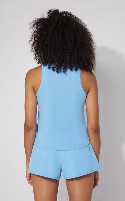 2 PC Laser Cut Tank and Lightstreme Love and Flutter Short Set