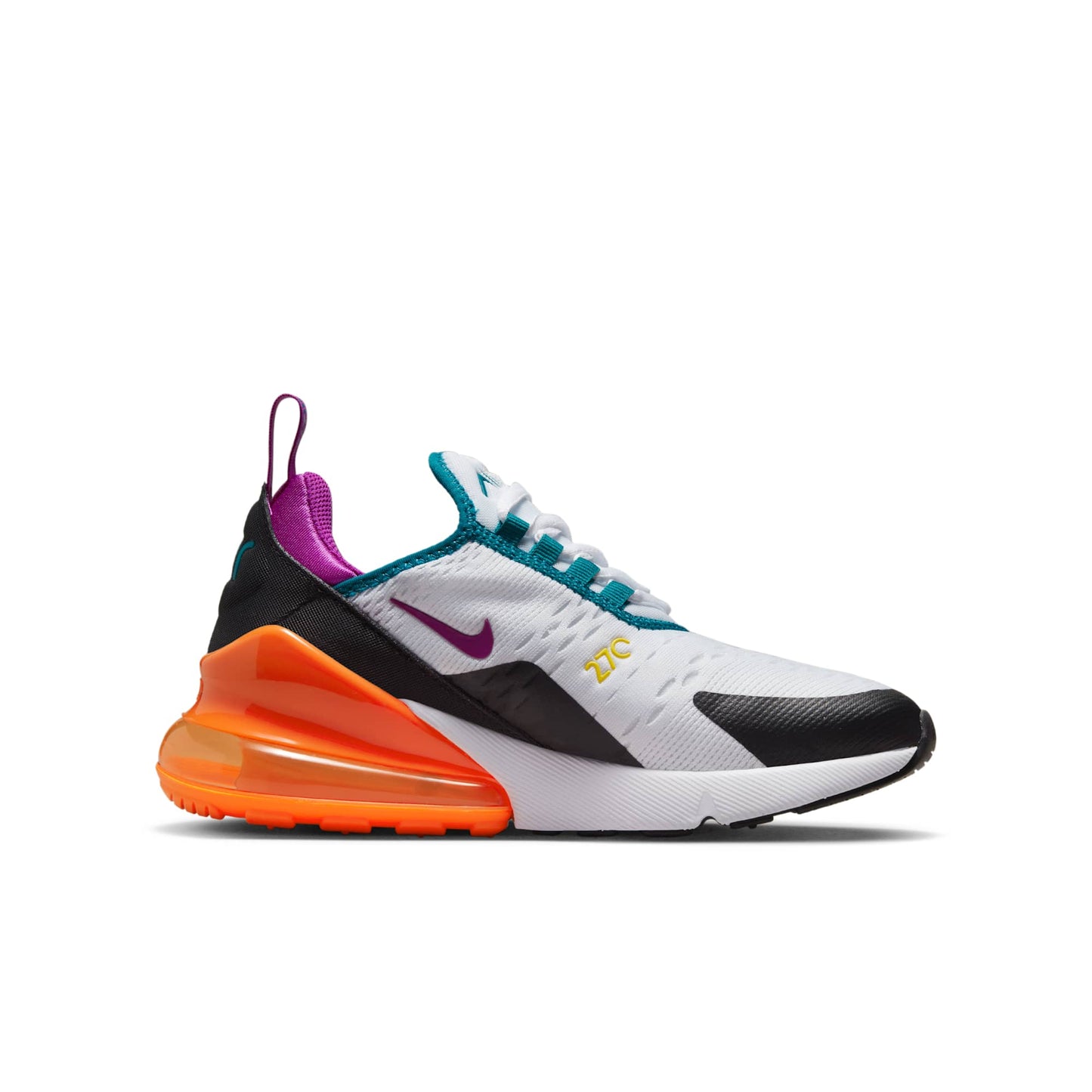 Nike Grade School Air Max 270 Gs 'White Orange Purple' Sneakers