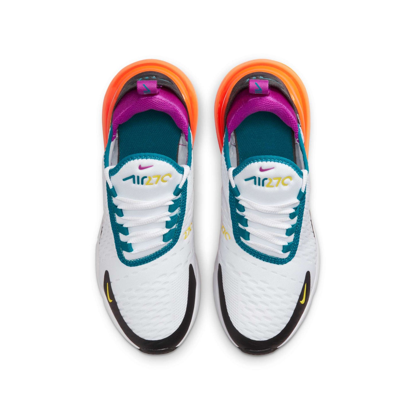 Nike Grade School Air Max 270 Gs 'White Orange Purple' Sneakers