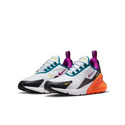 Nike Grade School Air Max 270 Gs 'White Orange Purple' Sneakers