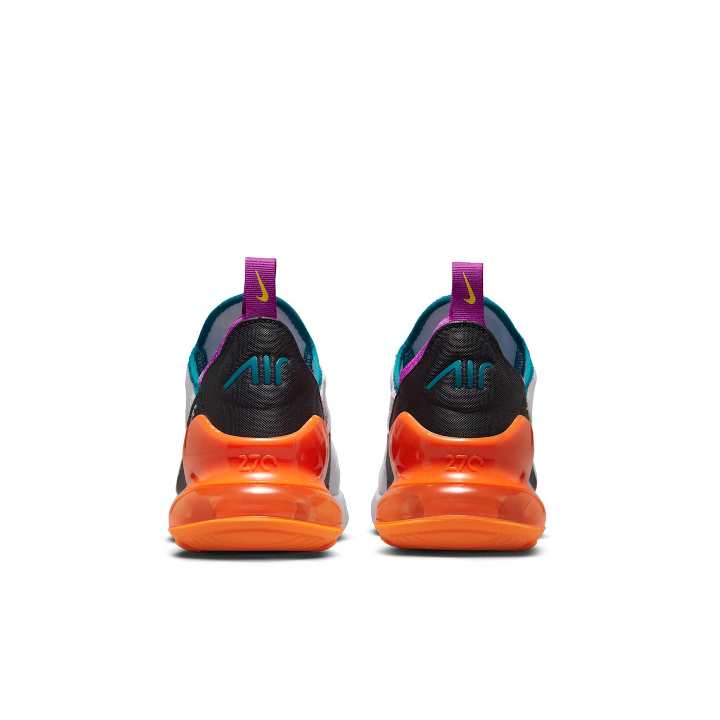 Nike Grade School Air Max 270 Gs 'White Orange Purple' Sneakers