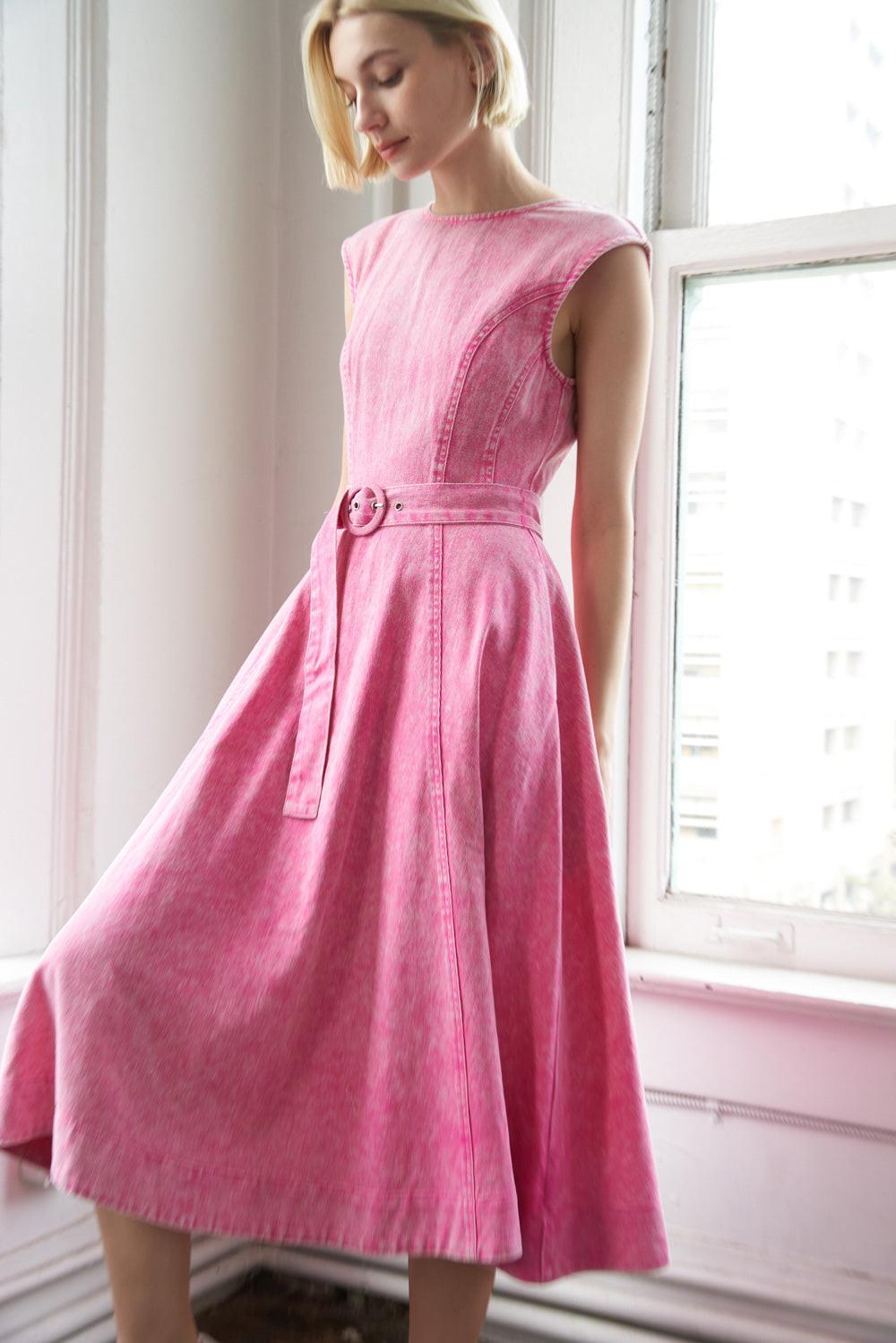 Never Forget Twill Midi Dress