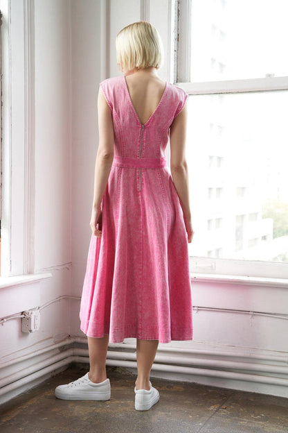 Never Forget Twill Midi Dress