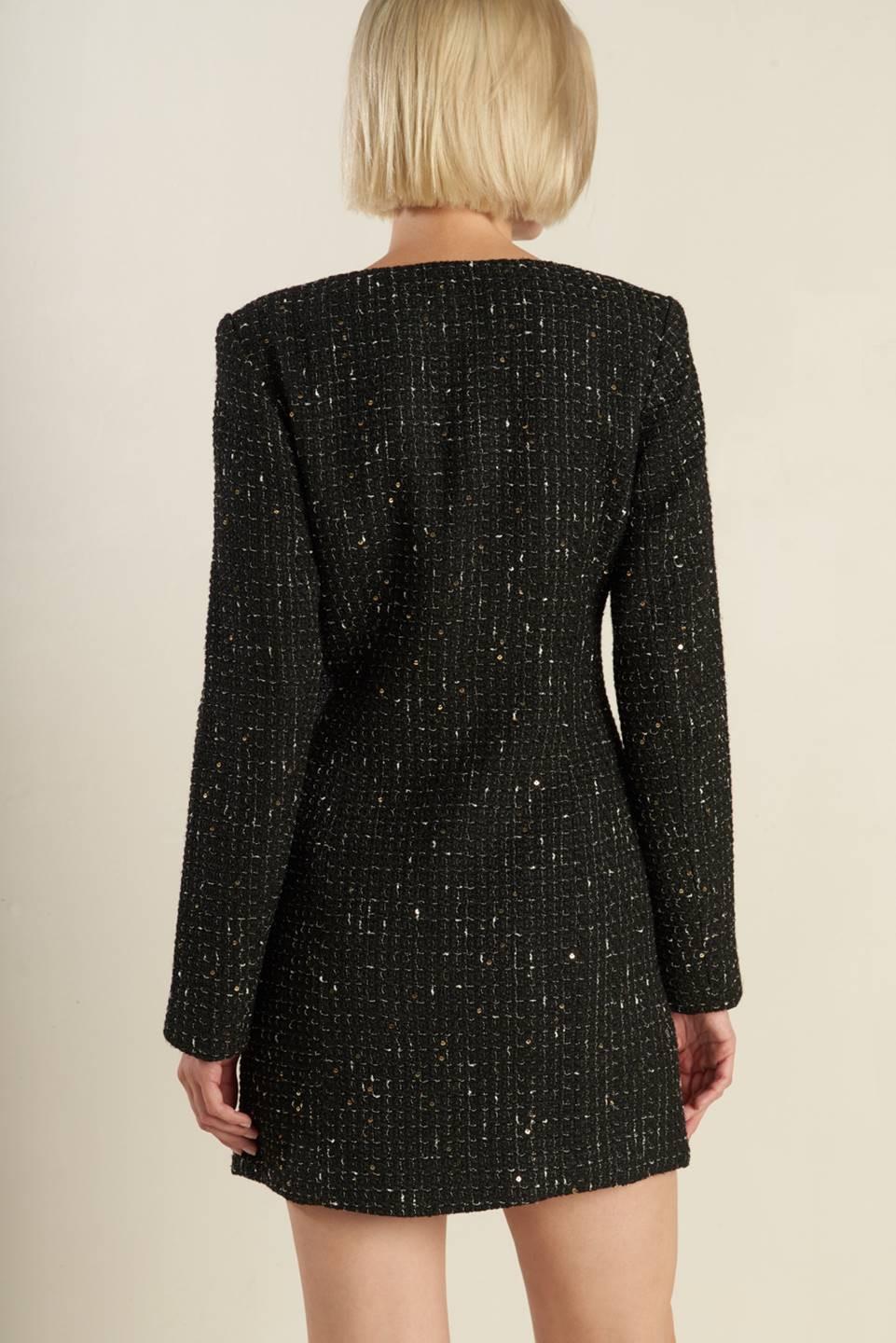 Heart Unbound Tweed Mini Dress