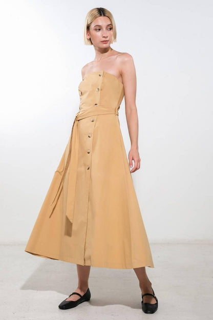 Follow You Everywhere Woven Midi Dress