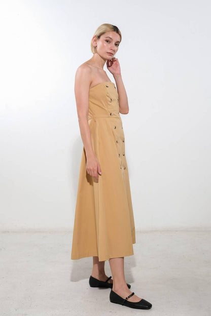 Follow You Everywhere Woven Midi Dress