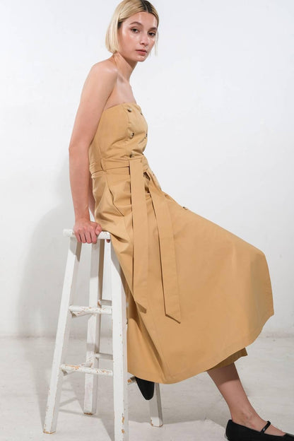 Follow You Everywhere Woven Midi Dress