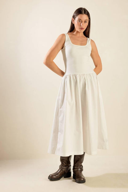 Light up the Sky Woven Midi Dress