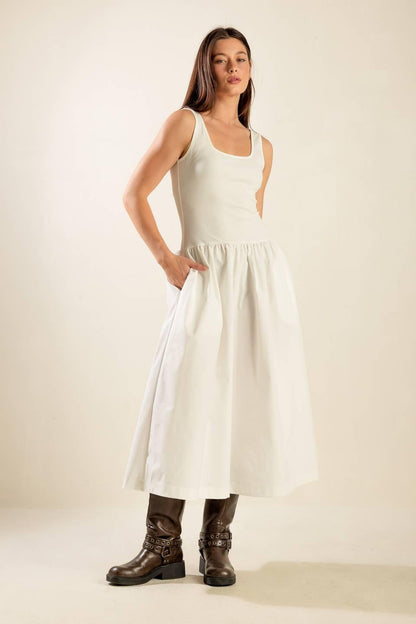 Light up the Sky Woven Midi Dress