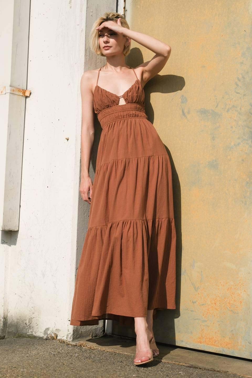Effortless Elegance Woven Maxi Dress