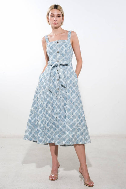 Made to Belive Denim Midi Dress