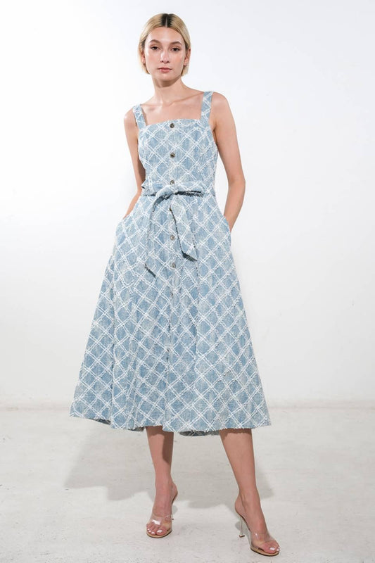 Made to Belive Denim Midi Dress