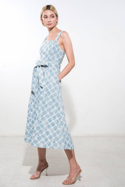 Made to Belive Denim Midi Dress