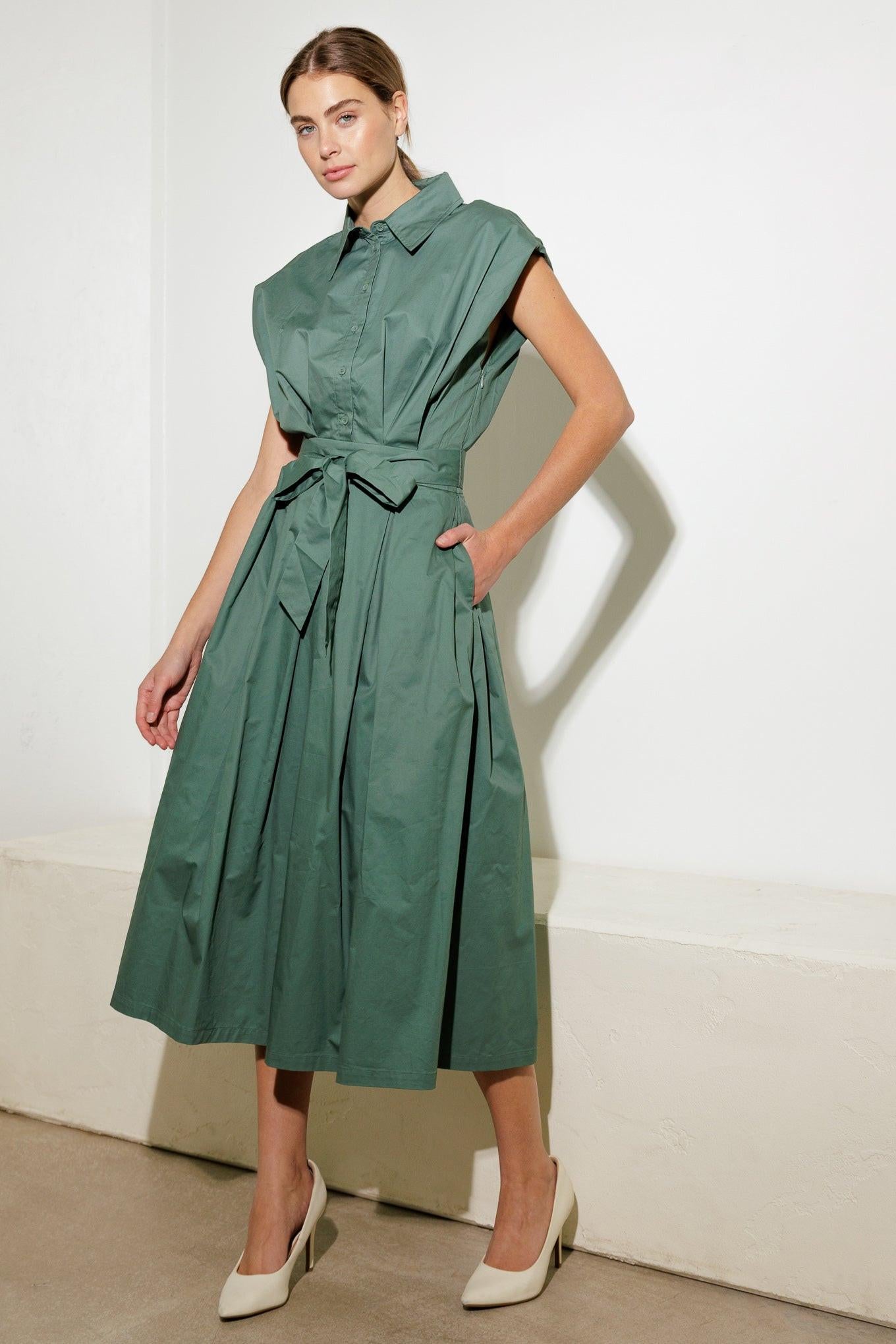 Deeper Connection Woven Midi Dress
