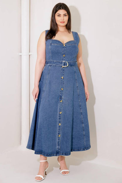 Prettiest Behavior Denim Midi Dress