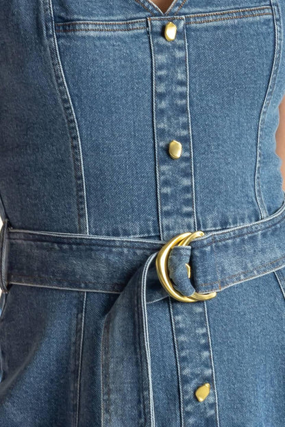 Prettiest Behavior Denim Midi Dress