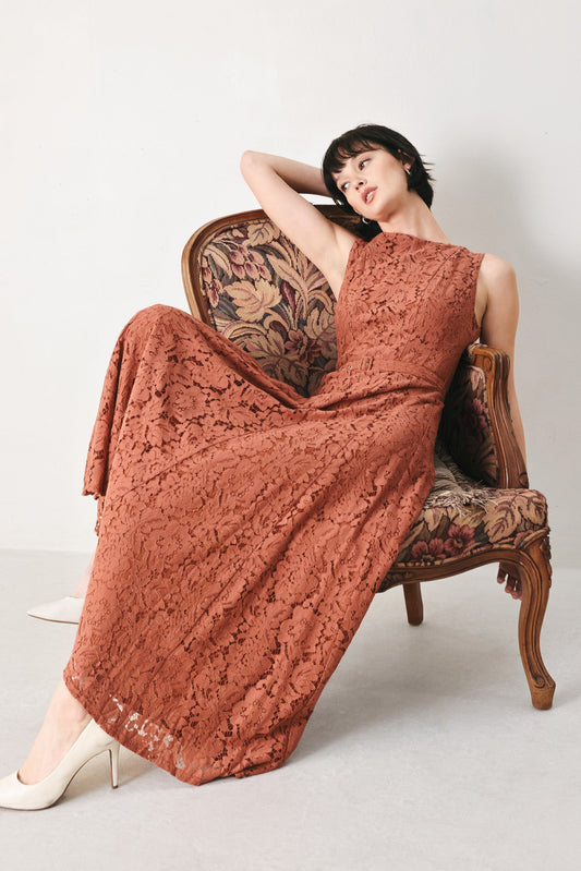True Romance Woven Lace Midi Dress