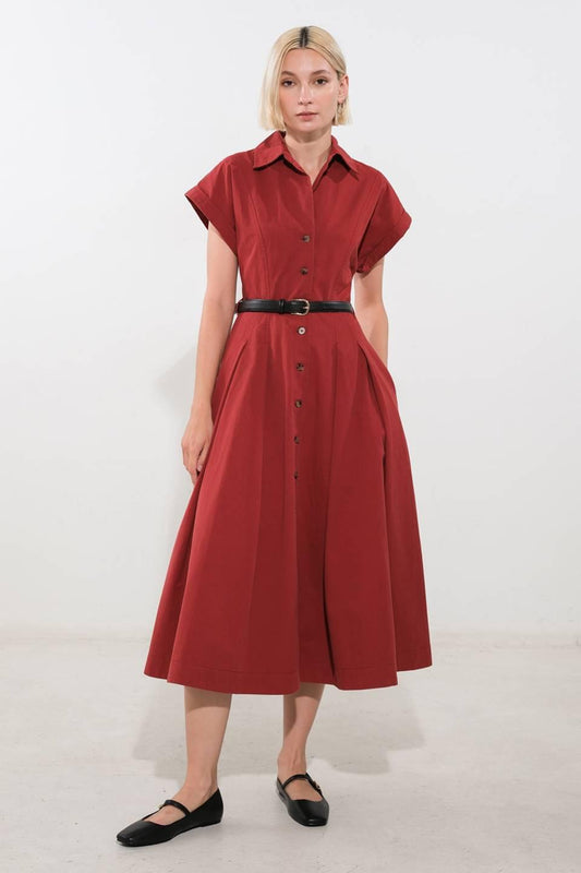 Perfect Balance Woven Midi Dress