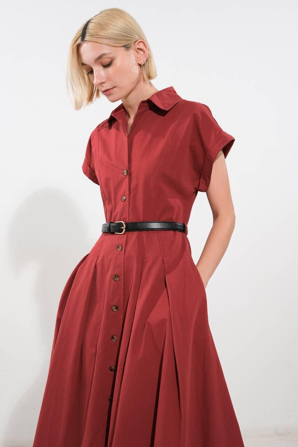 Perfect Balance Woven Midi Dress