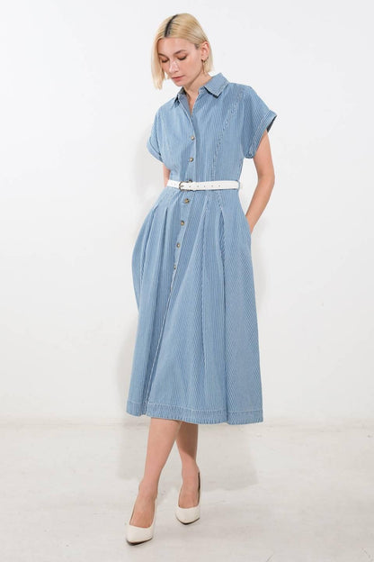 Soak in the Sun Denim Midi Dress
