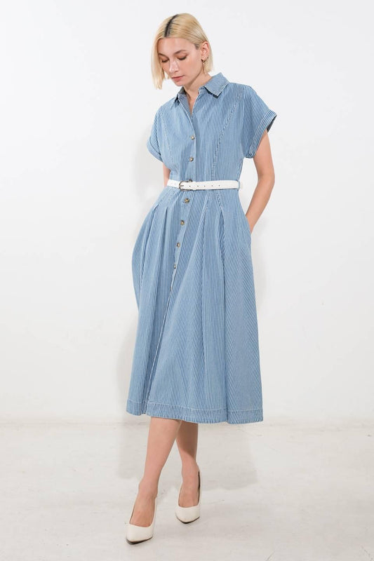 Soak in the Sun Denim Midi Dress
