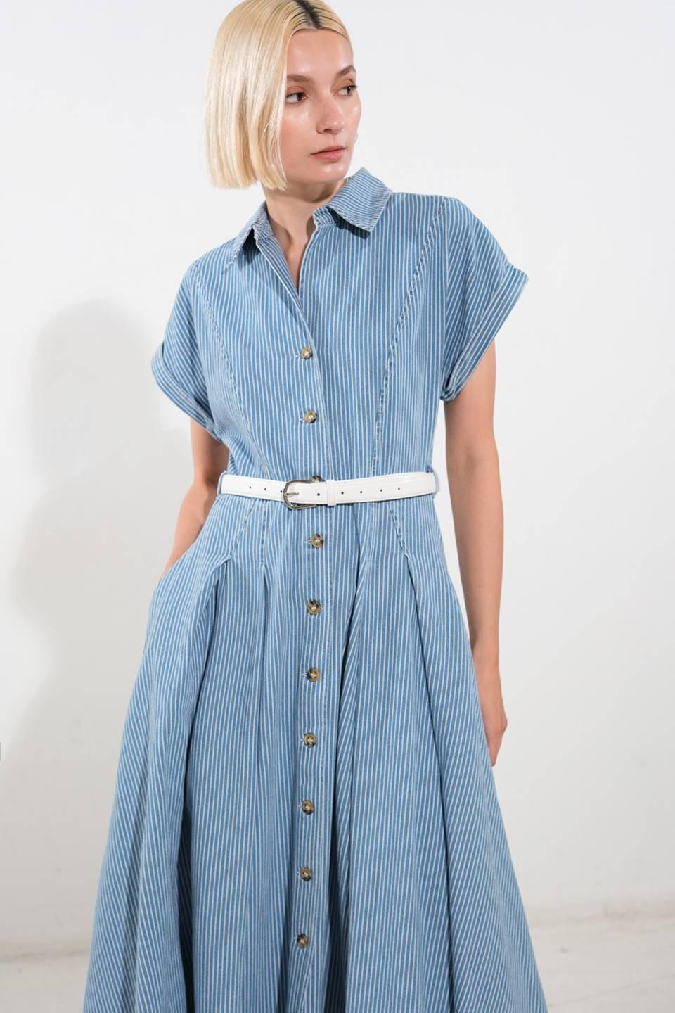 Soak in the Sun Denim Midi Dress