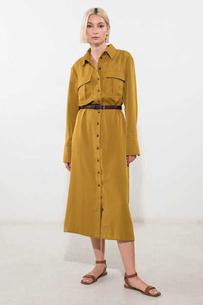 State of Bliss Woven Midi Dress