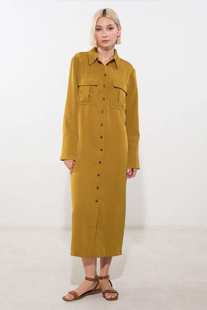 State of Bliss Woven Midi Dress