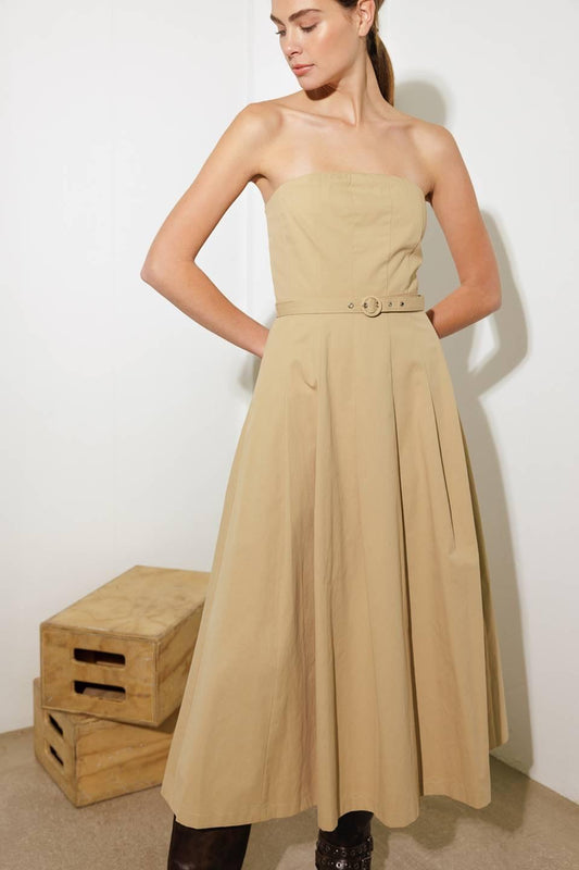 Taking Compliments Woven Midi Dress