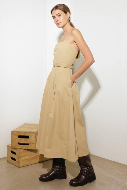 Taking Compliments Woven Midi Dress