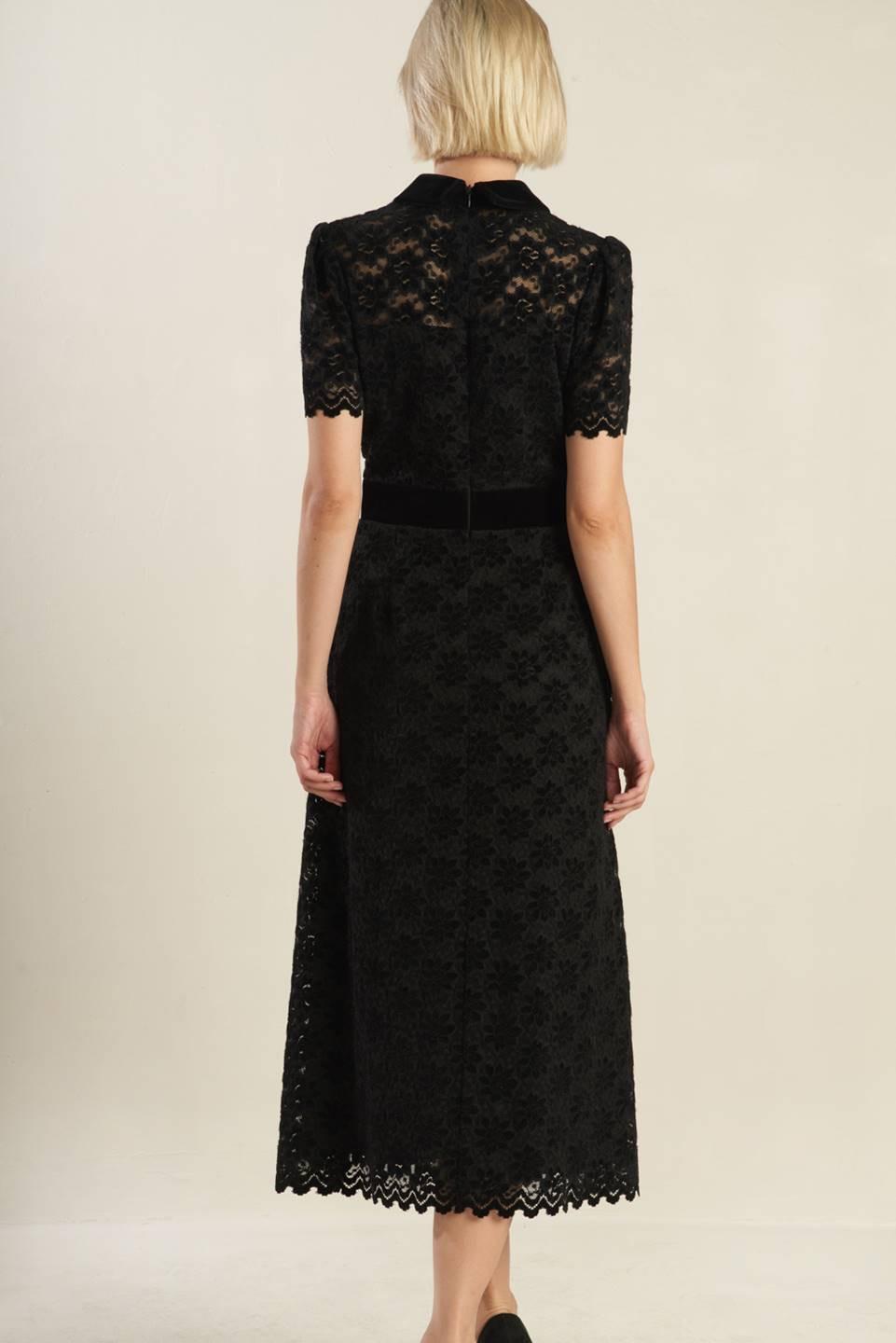 Bold Symphony Woven Lace Midi Dress