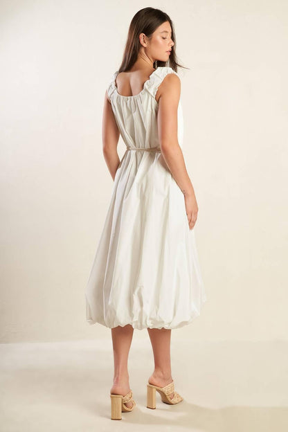 Riverside Sips Woven Midi Dress