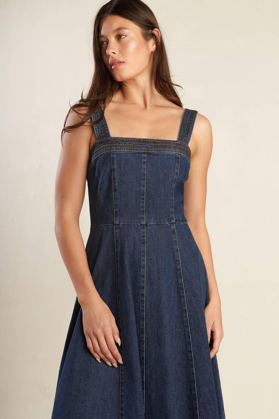 Terrific Timing Denim Midi Dress