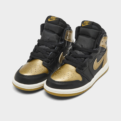 Toddlers Air Jordan Retro 1 High Og Td 'Black Metallic Gold' - FD1413-071