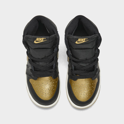 Toddlers Air Jordan Retro 1 High Og Td 'Black Metallic Gold' - FD1413-071