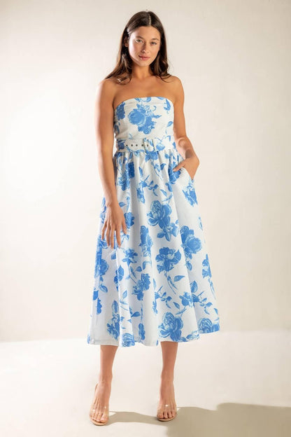 Honestly Love Woven Midi Dress