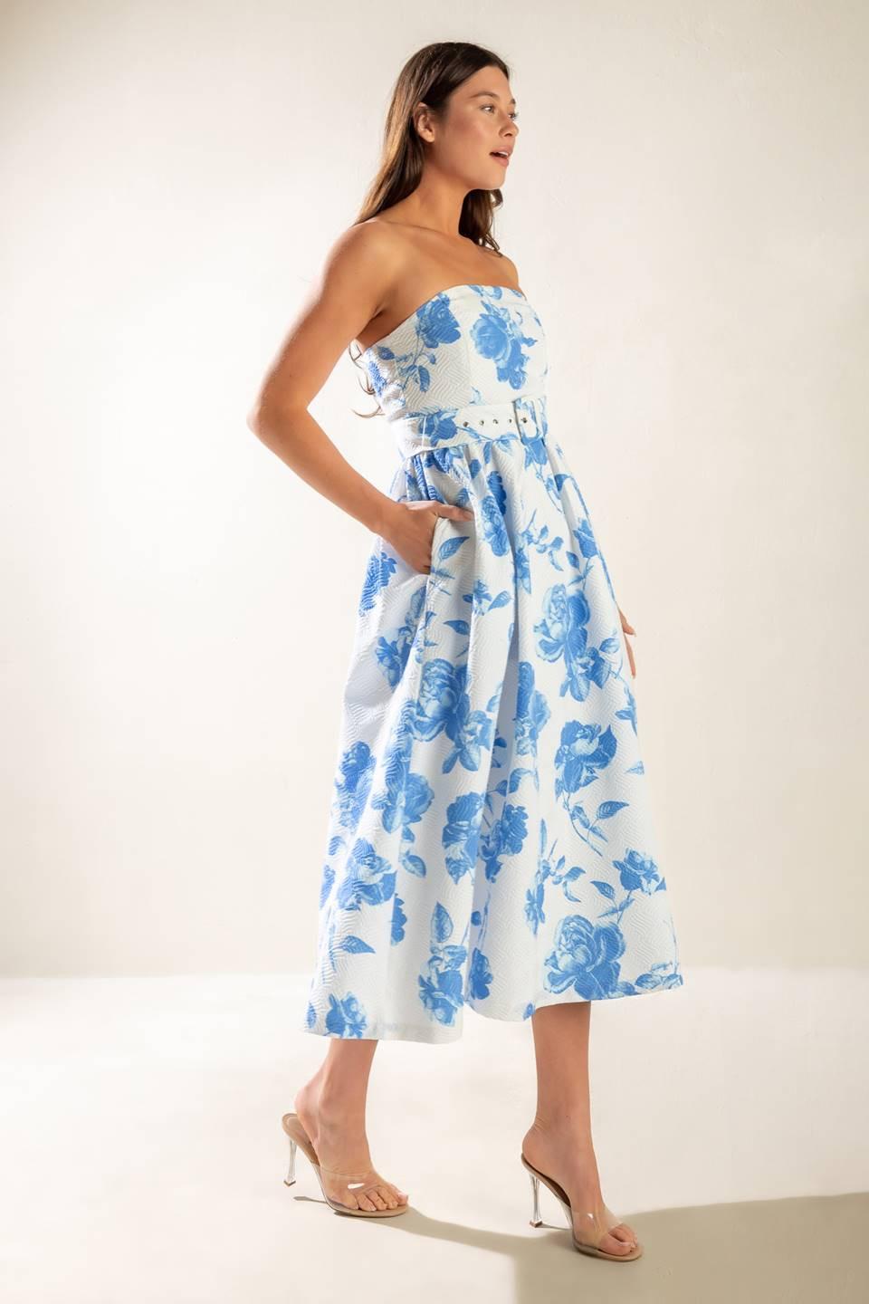 Honestly Love Woven Midi Dress