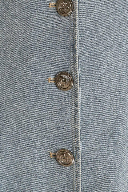 Nautical & Nice Denim Midi Dress