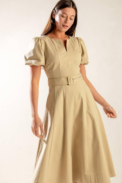 Sunlit Soiree Woven Midi Dress