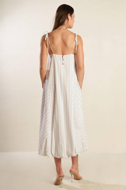 Just Wondering Woven Midi Dress