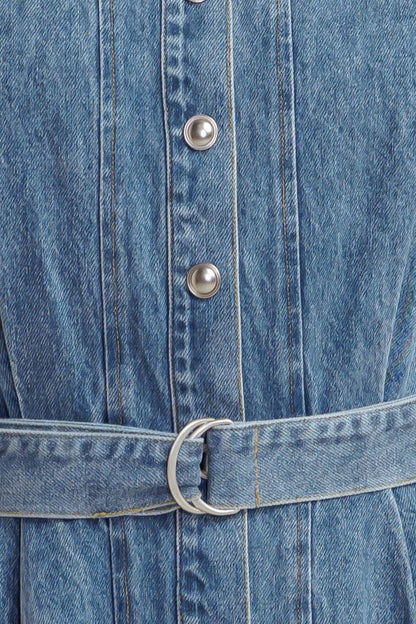 Midnight Rodeo Denim Midi Dress