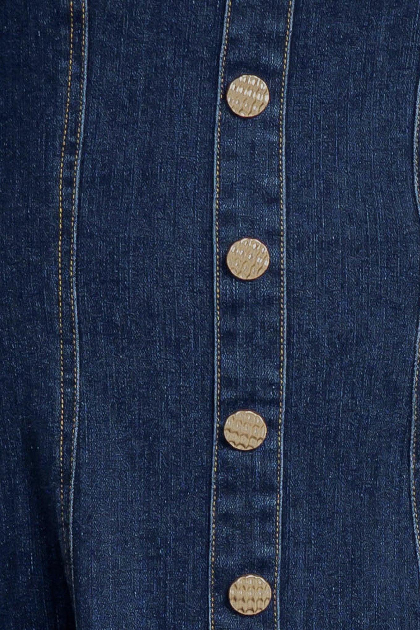 Puff & Play Denim Mini Dress