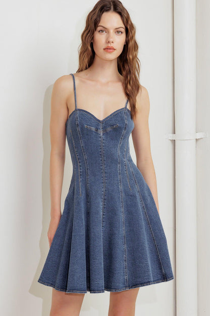 Weekend Command Denim Mini Dress