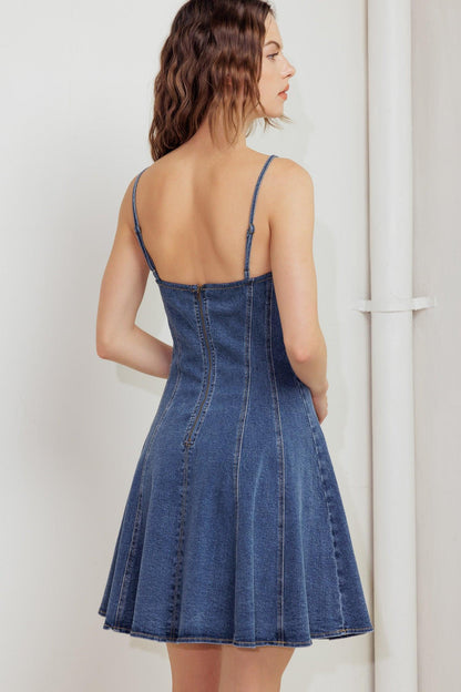 Weekend Command Denim Mini Dress