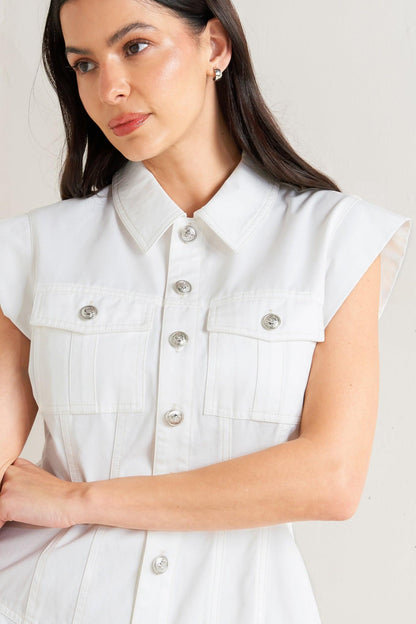 Confidently Yours White Woven Mini Dress