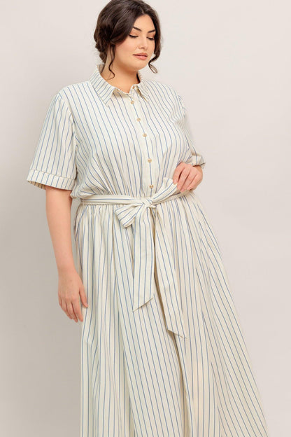 Sunday Stripe Woven Midi Dress
