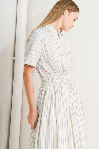 Sunday Stripe Woven Midi Dress