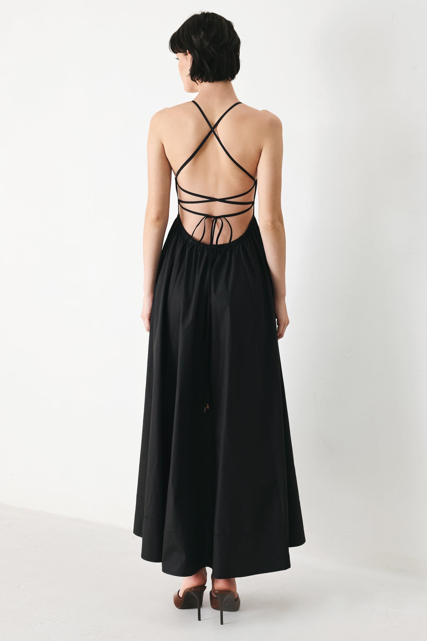 Pure Line Woven Midi Dress COCOA / L Pure Line Woven Midi Dress COCOA / L